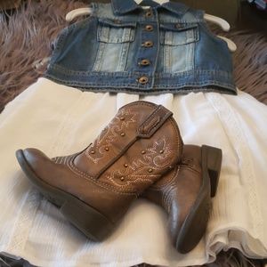 Dress with Jean vest